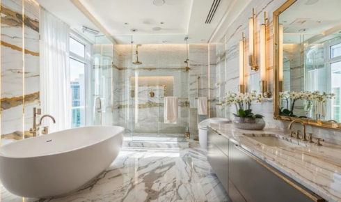 luxury marble bathroom tile