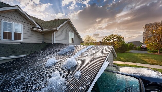 hail damage roof restoration in Calgary